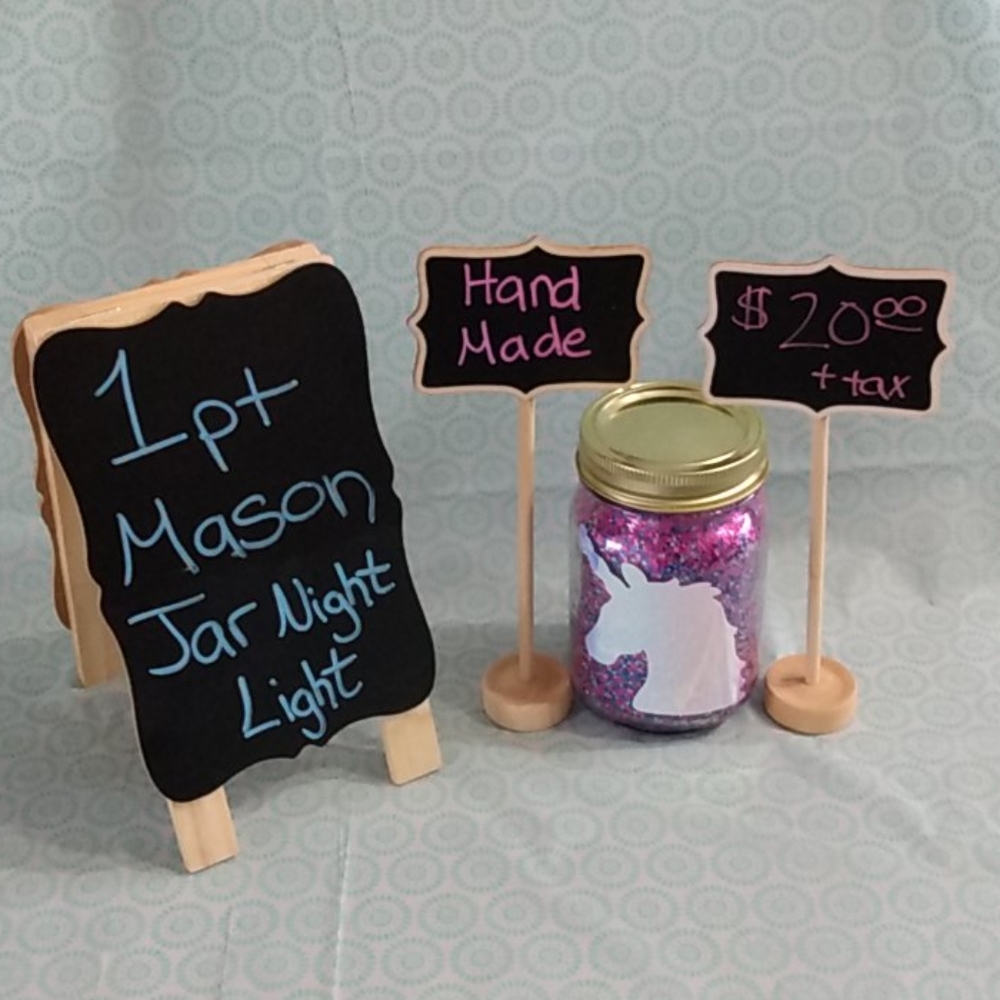 1 pint Mason Jar Night Light with Lights
